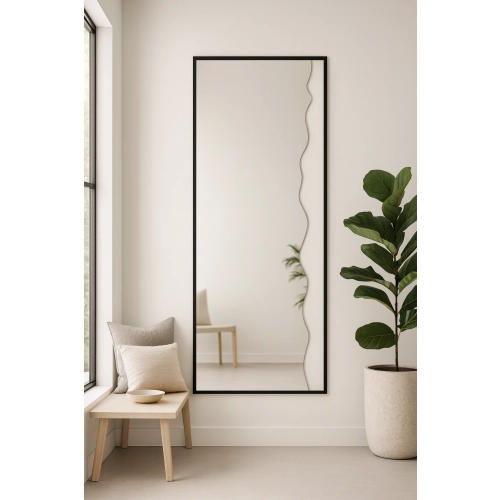 Lustro dekoracyjne w czarnej ramie MDF - WIENA W RAMIE